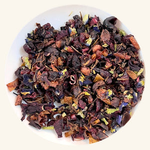 Gather as loose leaf on a white plate